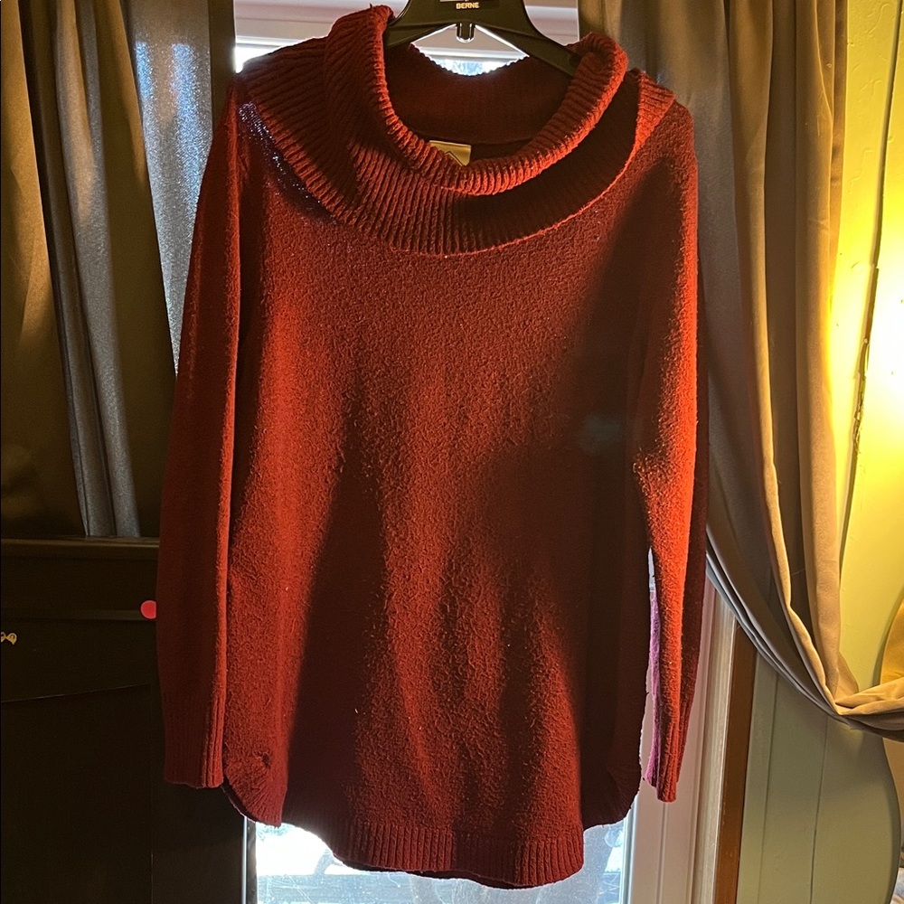 St. John's Bay Rich Burgundy Cowl Neck Sweater